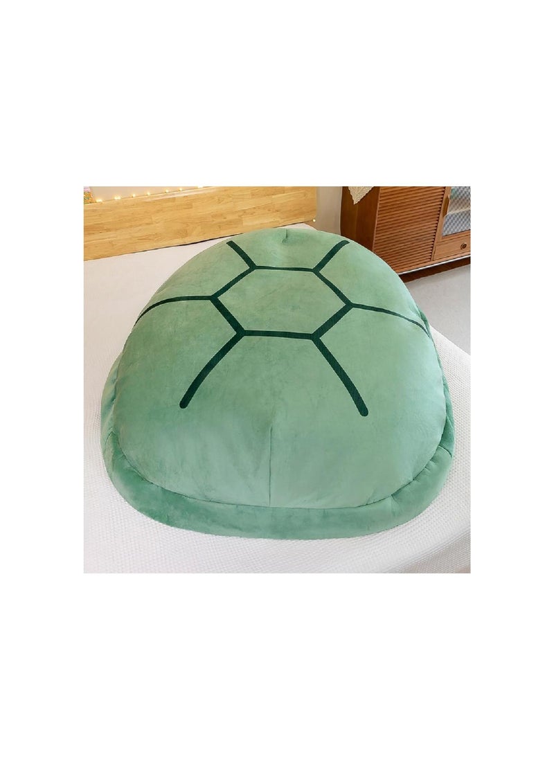 Wearable Turtle Shell Pillows, Giant Turtle Pillow Removable, Turtle Power Shell, Tortoise Shell Oversized Stuffed Decorative Pillows, Turtle Plush Cushion (100cm/39.9in, Green)