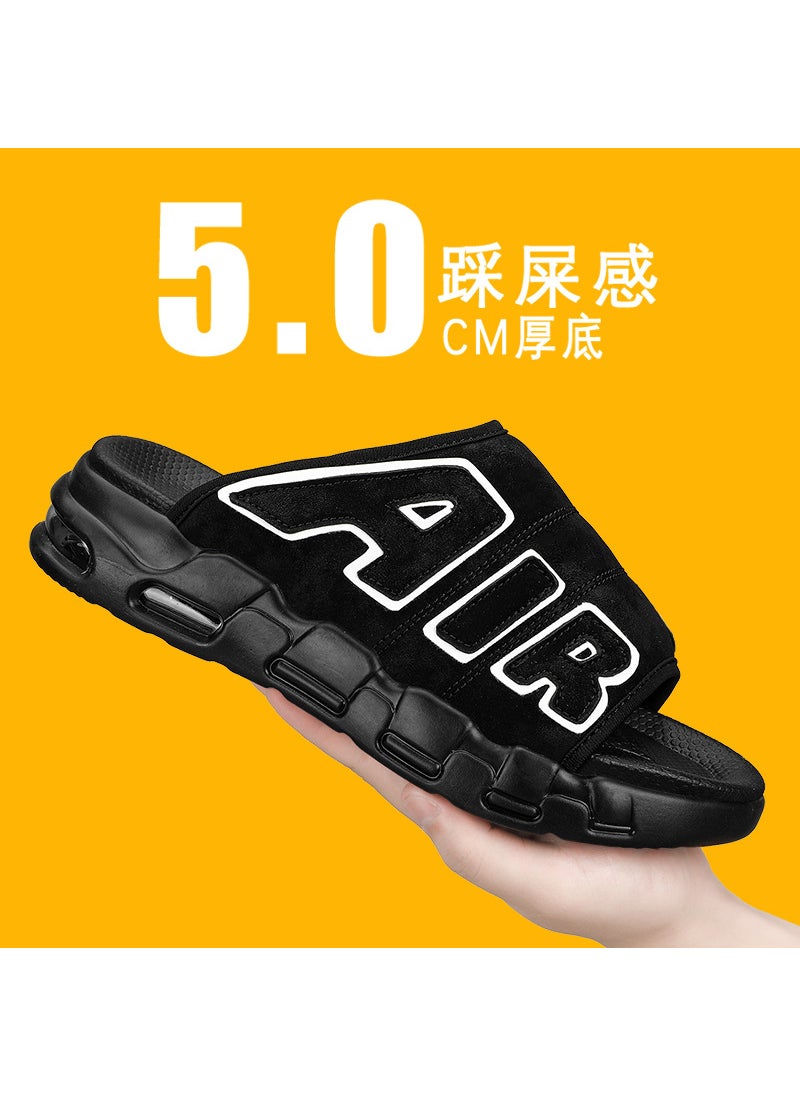 Summer Korean Fashion AIR Slide Sandals for MenBlack Black