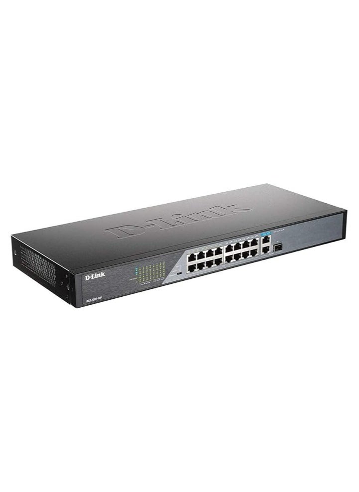 D-Link DSS-100E-18P 18-Port Fast Ethernet PoE Unmanaged Surveillance Switch