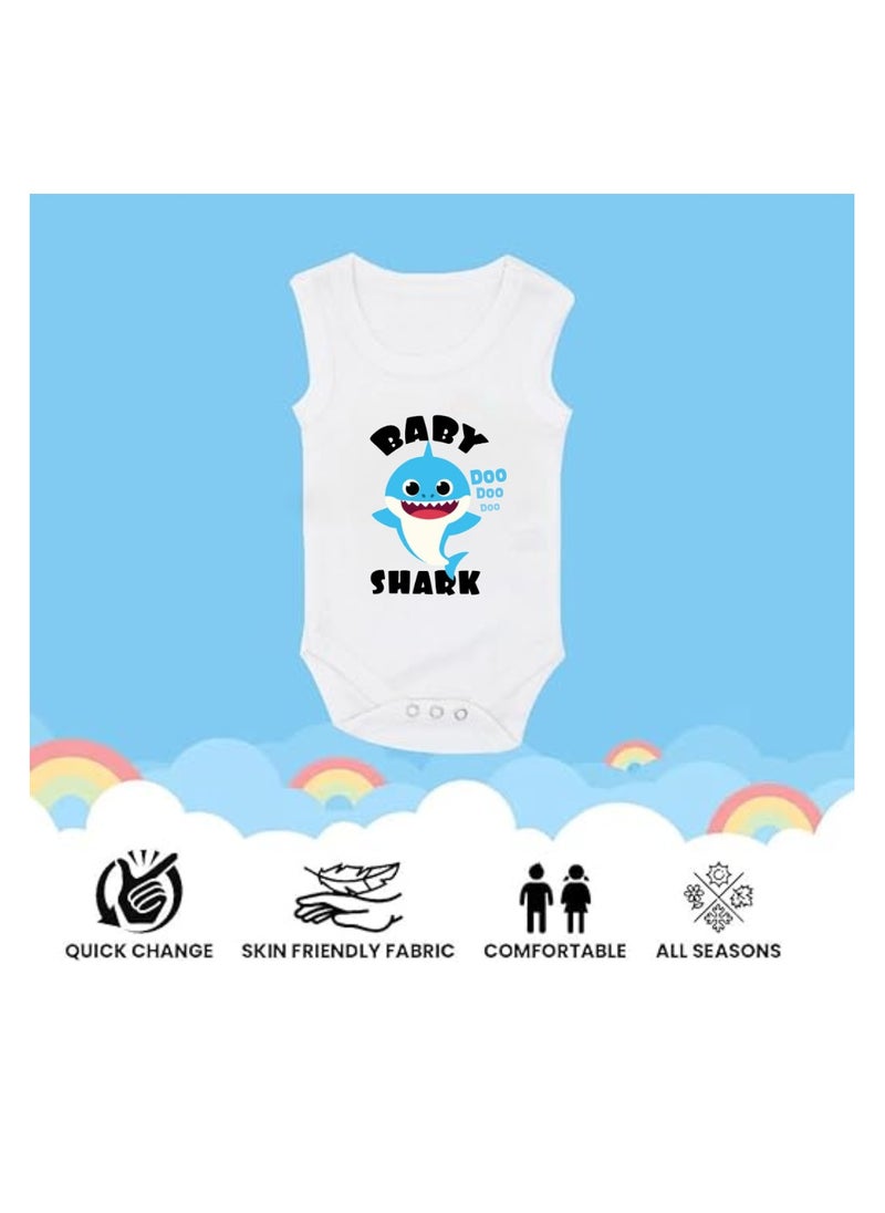 Sleeveless Baby Romper Set For Boys-Pack Of 4 Soft Cotton Rompers-Cute Outfits For Newborns And Toddlers With Snap Closure-Gift For Baby Boys