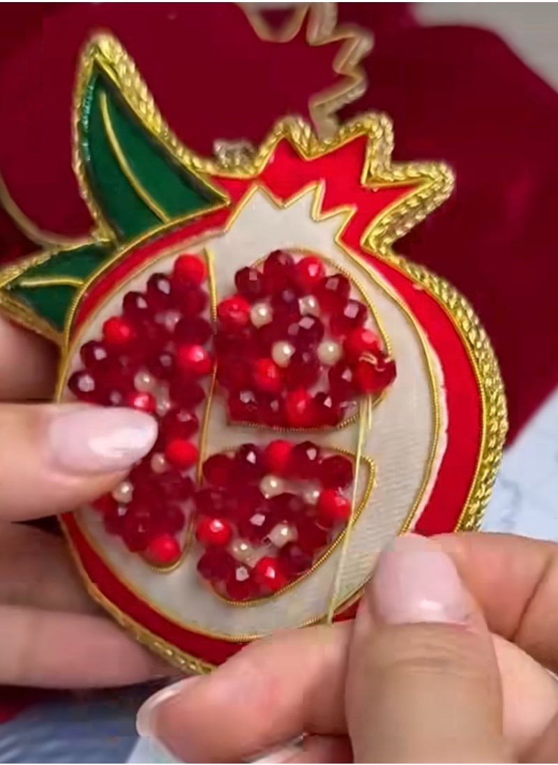 Christmas Decoration HANDMADE NAPKIN RING POMEGRANATE