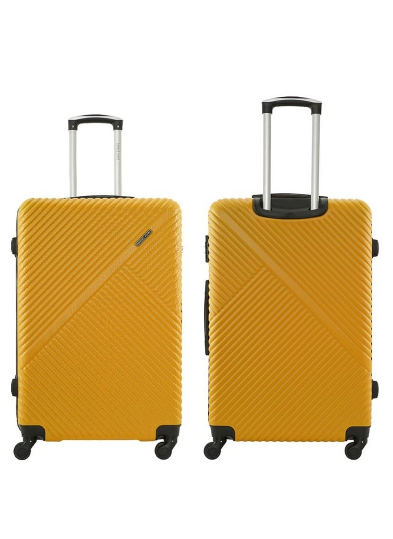 Vizro Cabin Size ABS Hardside Spinner Luggage Trolley 20 Inch Yellow