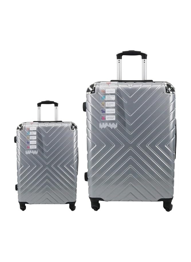 Set Of 2 Luggage Trolleys - 55cm (Cabin) & 75cm (Check-In) Hardsided Suitcase With In-Built TSA Lock & Spinner Wheels | Polycarbonate + ABS | Carry On Luggage