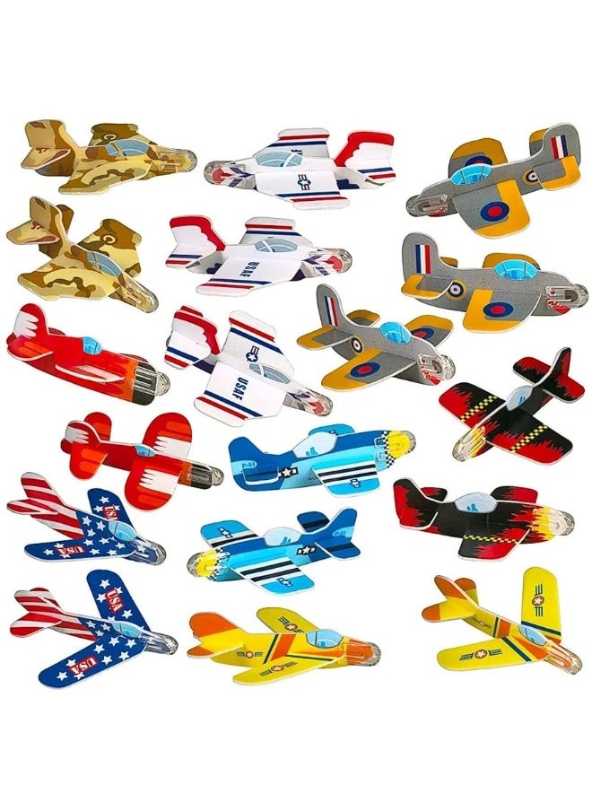 Neliblu Bulk Pack of 72 Airplane Gliders Party Favors for Kids - Party Pack Individually Wrapped Flying Paper Planes â€“ Assorted Designs - for Rewards and Prizes, Pinata Fillers, Carnival Prizes