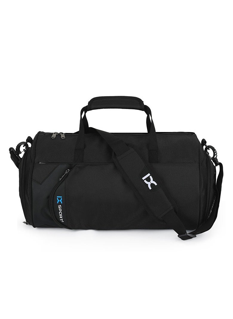 Waterproof Travel Duffle Bag With Shoe Compartment Black