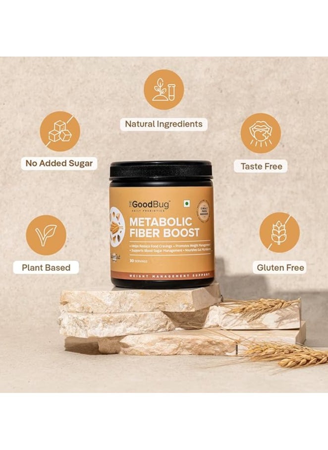 Metabolic Fiber Boost Promotes Weight Management Reduces Cravings And Manages Blood Sugar Gluten Free - 60 Servings, Pack Of 2