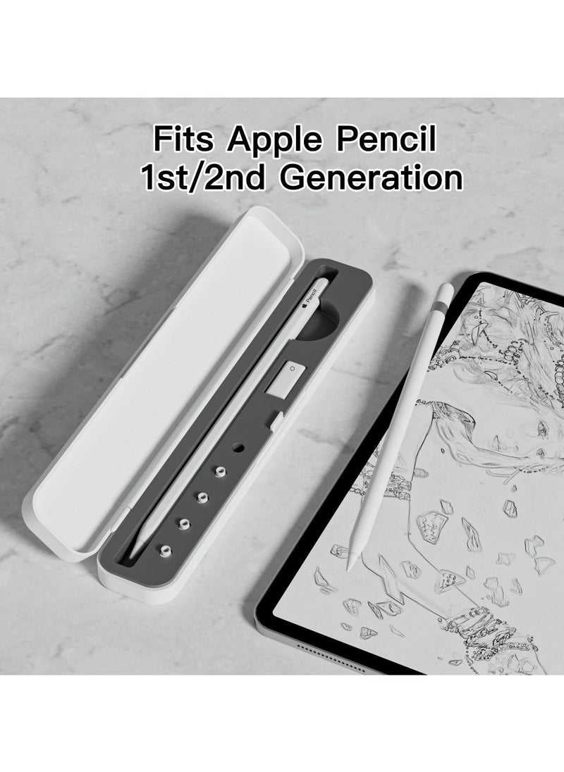 Pencil Case for Apple Pencil 1st/2nd generation, iPad Pencil Sleeve, Storage Apple Pencil and Multiple Apple Pencil Tips Case for Stylus Pens - Black
