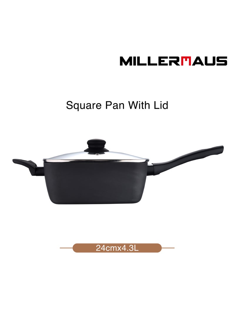 Millerhaus Blossom Sqaure Pan 25.8cm Press Aluminium