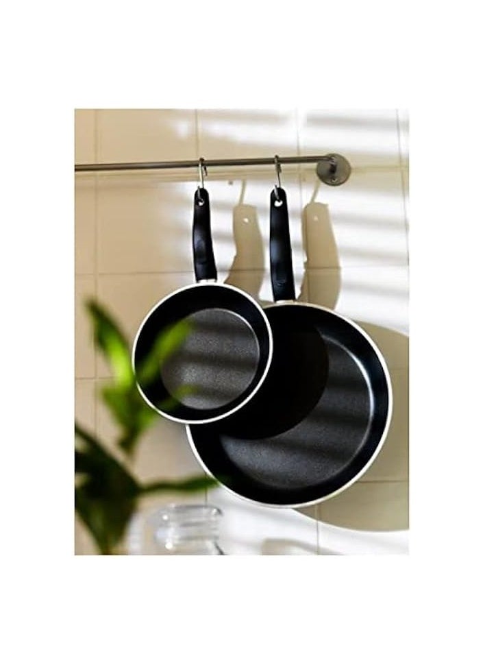 Frying Pan Set of 2, Black Teflon Classic Non-stick Coating