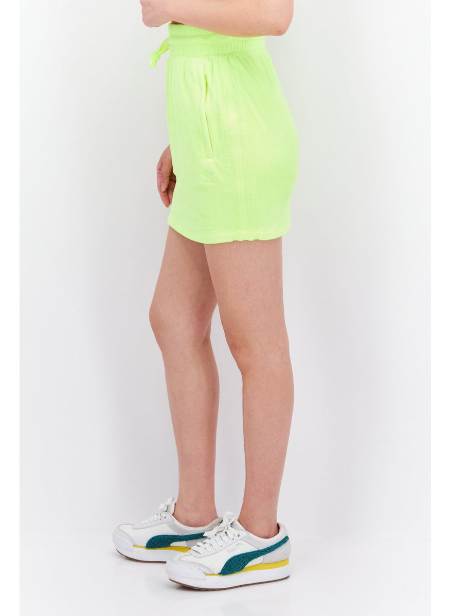 Women Sportswear Fit Drawstring Outdoor Skirt, Neon Yellow