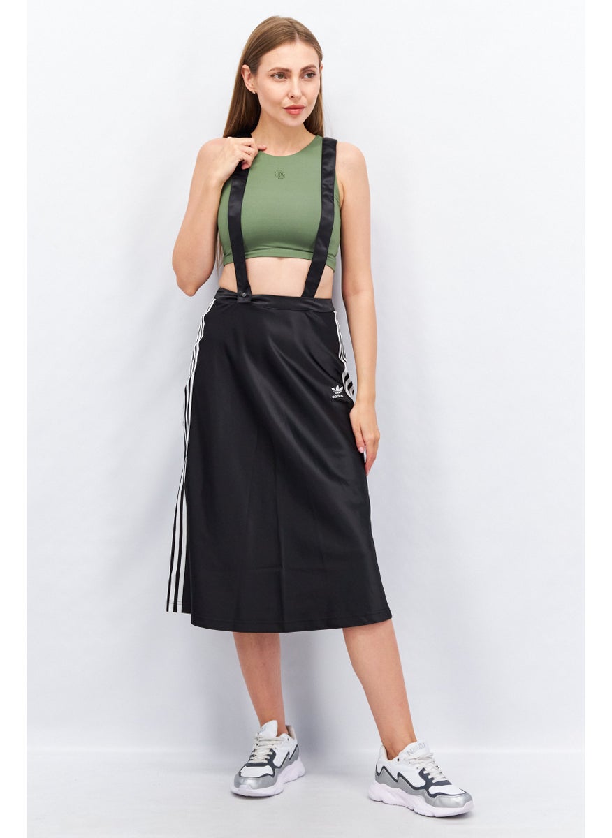 Women Sportswear Fit Training Midi Skirts, Black