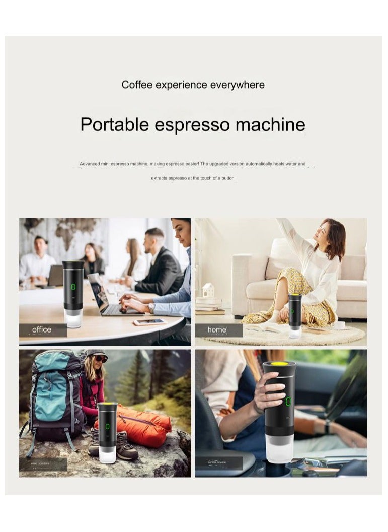 Portable Wireless Heater, Handheld portable fully automatic wireless car charging and heating outdoor Italian espresso capsule coffee powder coffee machine