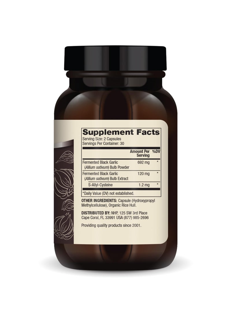 Fermented black garlic 60 capsules, dietary supplement
