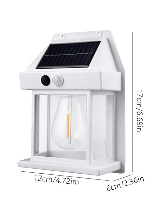 Solar Outdoor Wall Lights, Solar Porch Lights Motion Sensor Waterproof Wall Lanterns, Wireless Dusk to Dawn Porch Lights Fixture, for Yard Deck Garden Garage Walkway Porch