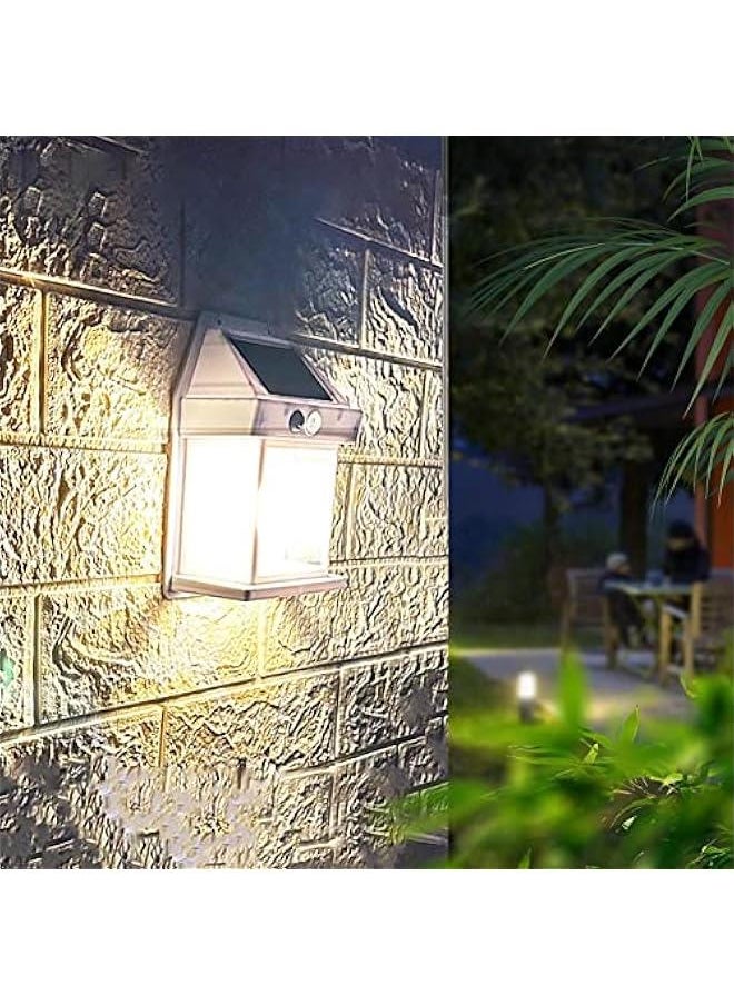 Solar Outdoor Wall Lights, Solar Porch Lights Motion Sensor Waterproof Wall Lanterns, Wireless Dusk to Dawn Porch Lights Fixture, for Yard Deck Garden Garage Walkway Porch