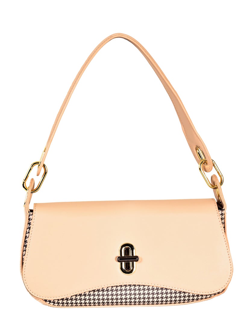 Shoulder Bag – Women's Leather Shoulder Bags, Stylish Armpit Side Carry Bag for Ladies, Portable and Fashionable Handbag, Perfect for Daily Commute, Ideal for Girls and College Students, Compact Design, Trendy Sleek - 27 x 12 cm
