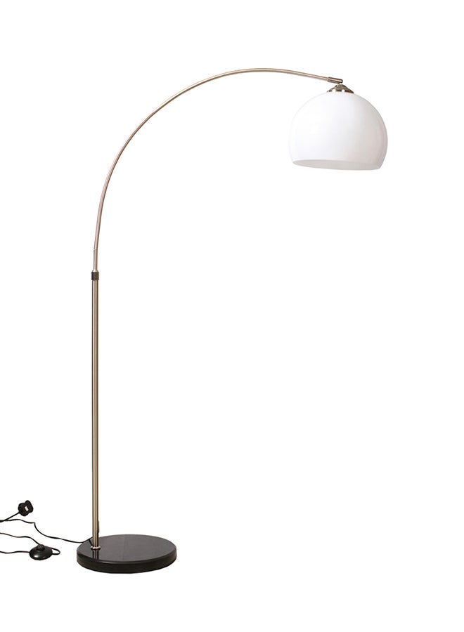 Omega Arc 350° Flexible Lamp Adjustable Pole, And Marble Round Base For Living, Office, Bedroom White/Black/Gold 210cm