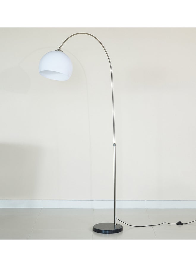 Omega Arc 350° Flexible Lamp Adjustable Pole, And Marble Round Base For Living, Office, Bedroom White/Black/Gold 210cm