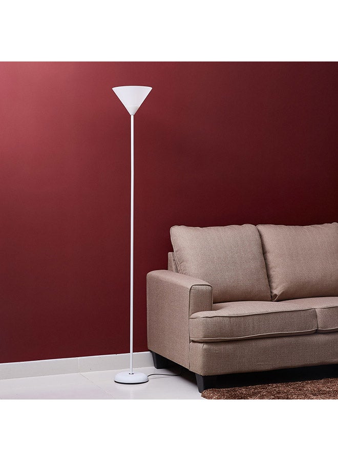 Elmira Floor Lamp Metal Warm White Light 80 Watt White 178cm