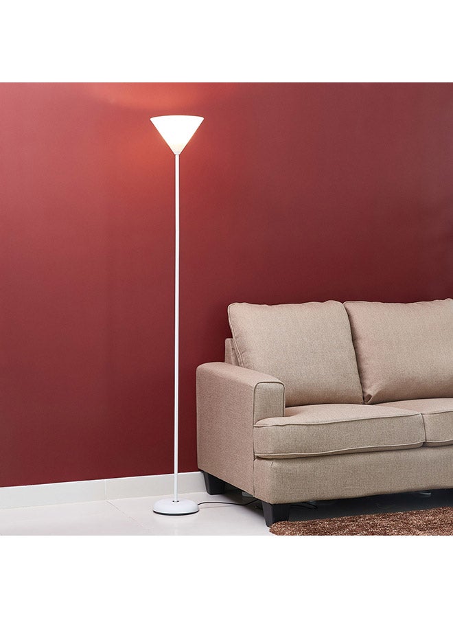 Elmira Floor Lamp Metal Warm White Light 80 Watt White 178cm