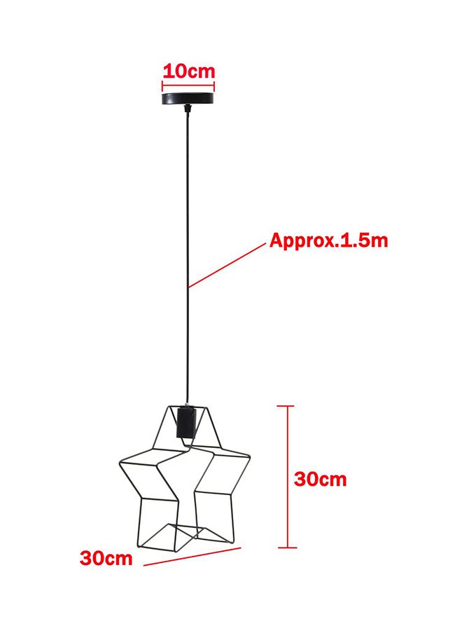 Star Ceiling LED Lamp Black 30 x 30cm