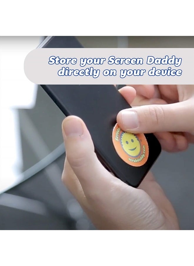 , Screen Daddy - Multi-color, Multi-use Microfiber Cleaning Pads for Electronic Screens With Convenient Storage, Scratch Free, Streak Free, Reusable and Washable, 3ct