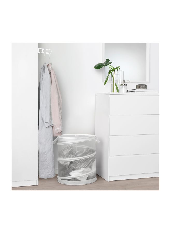 Cylindrical Laundry Bag White 50x45centimeter