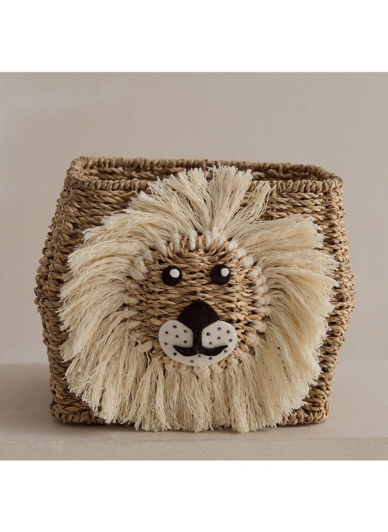 Forresta Lion Face Handmade Basket 21 x 18 x 21 cm