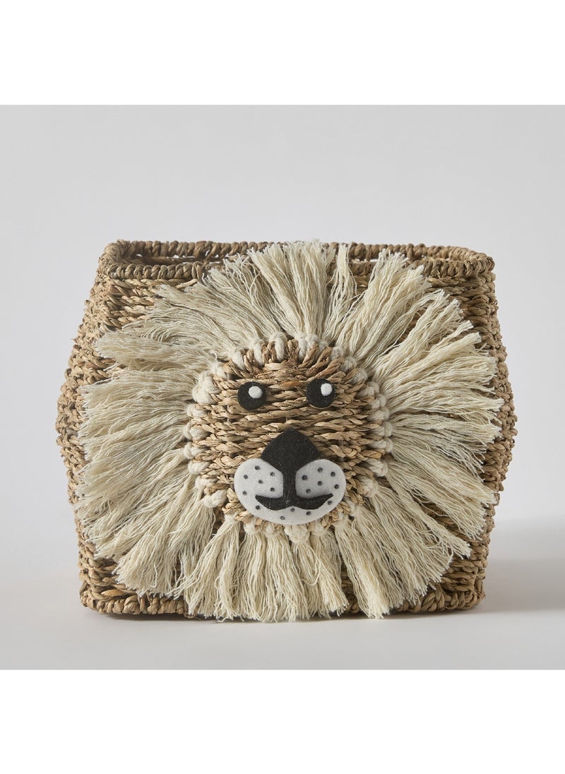 Forresta Lion Face Handmade Basket 21 x 18 x 21 cm