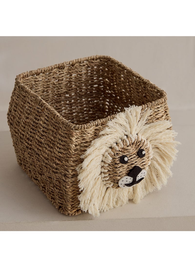 Forresta Lion Face Handmade Basket 21 x 18 x 21 cm