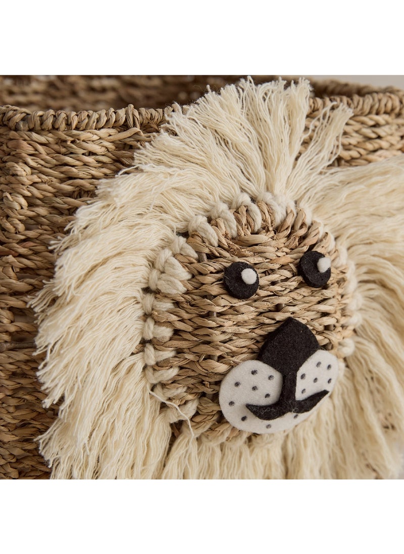 Forresta Lion Face Handmade Basket 21 x 18 x 21 cm