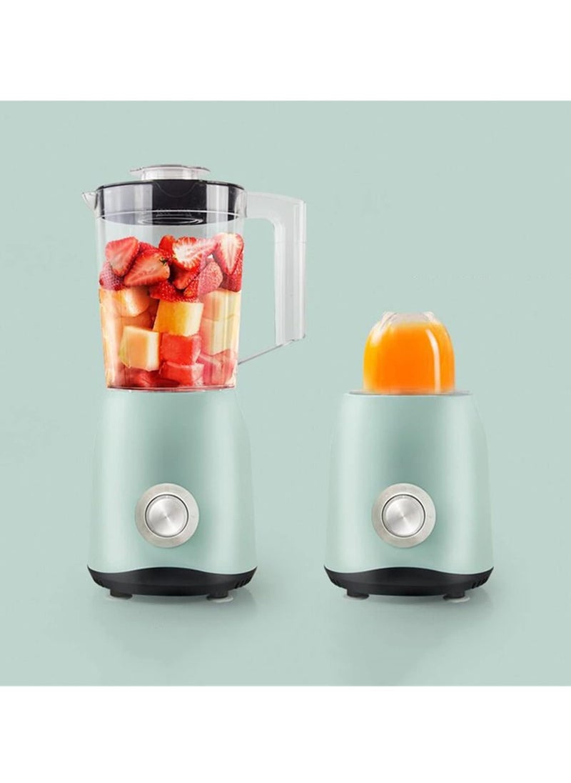 Electric Fruit Juicer & Multifunctional Cooking Machine – Mini Double Cup Juicer with Knob Control