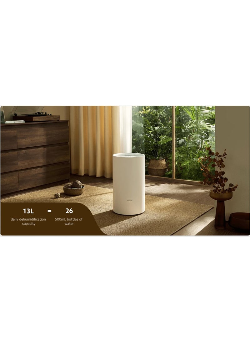 Smart Dehumidifier Lite | 13L/D High Dehumidification Capacity | 3L Large Water Tank | Smart Connectivity | DM-CS13BFA5B | BHR8374EU White