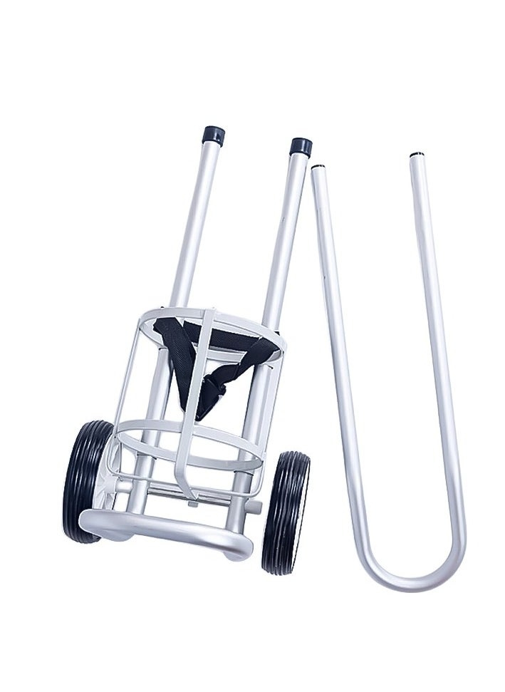 Aluminum Alloy Trolley for 10L Cylinder – Durable, Lightweight, Portable, Heavy Duty Gas Cylinder Trolley with Secure Holders, Ideal for Medical and Industrial Gas Cylinders, Easy to Transport.