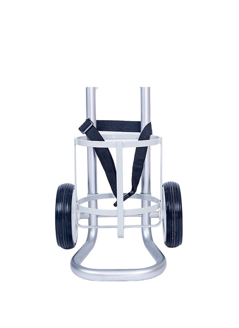 Aluminum Alloy Trolley for 10L Cylinder – Durable, Lightweight, Portable, Heavy Duty Gas Cylinder Trolley with Secure Holders, Ideal for Medical and Industrial Gas Cylinders, Easy to Transport.