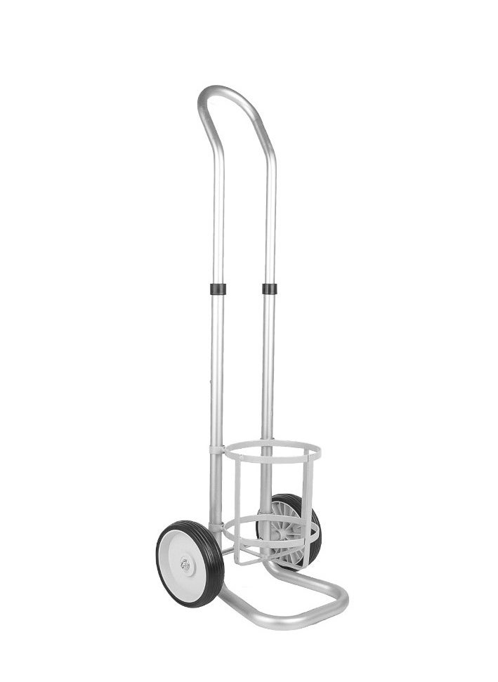 Aluminum Alloy Trolley for 10L Cylinder – Durable, Lightweight, Portable, Heavy Duty Gas Cylinder Trolley with Secure Holders, Ideal for Medical and Industrial Gas Cylinders, Easy to Transport.