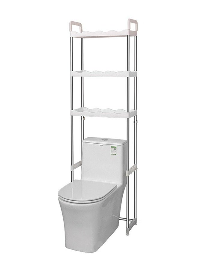 3 Layer Multi-Purpose Toilet Rack,Stainless Steel Space-Saving Rack,Free-Standing Bathroom Organizer