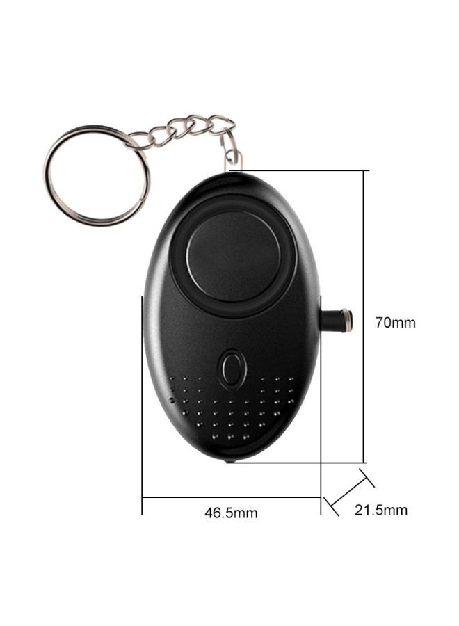 Self-Defense Security Alarm Keychain Black