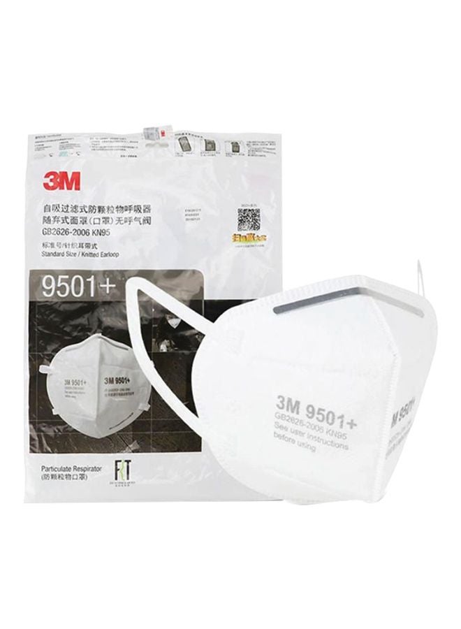 9501+ KN95 Protective Disposable Face Mask White 22x11cm