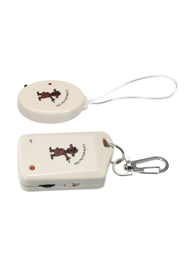 Wireless Electronic Anti-Lost Alarm White/Brown 20cm