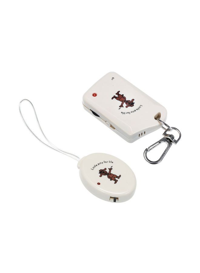 Wireless Electronic Anti-Lost Alarm White/Brown 20cm