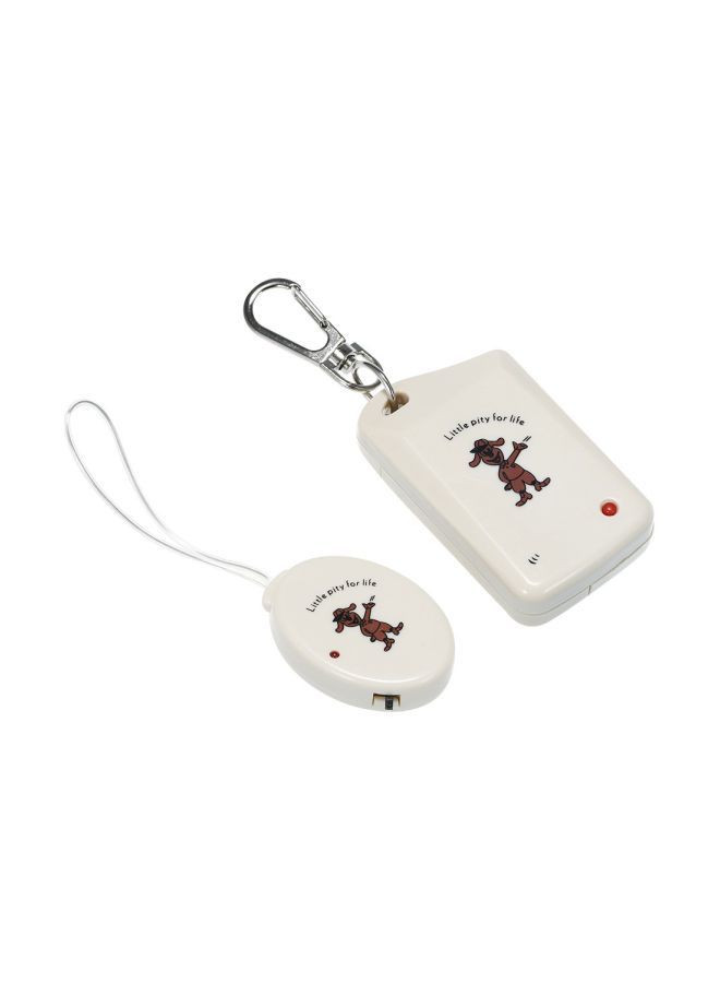 Wireless Electronic Anti-Lost Alarm White/Brown 20cm