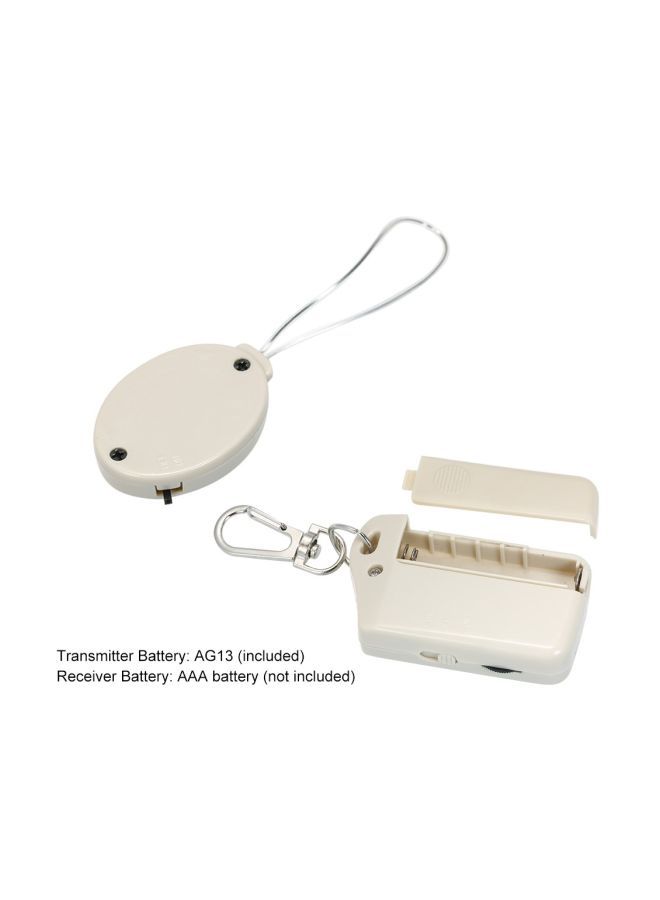 Wireless Electronic Anti-Lost Alarm White/Brown 20cm