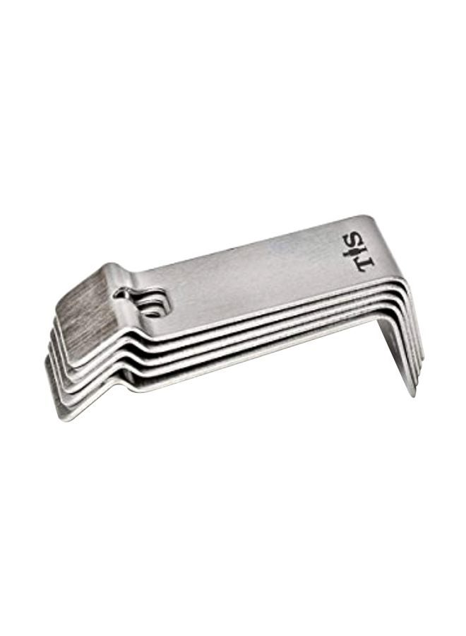 Pack Of 5 Cabinet And Drawer Safety Latches Silver 2x1inch