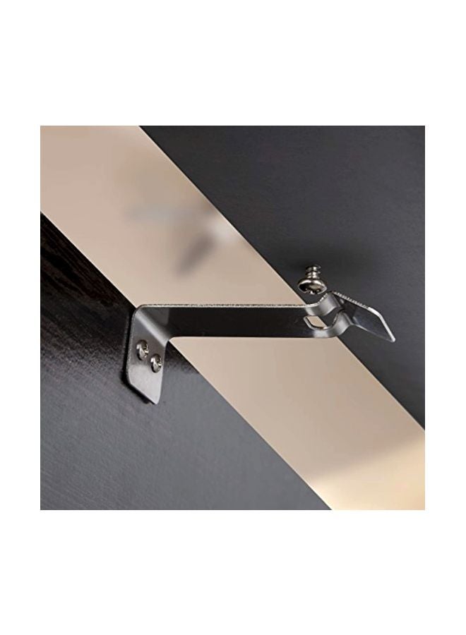 Pack Of 5 Cabinet And Drawer Safety Latches Silver 2x1inch
