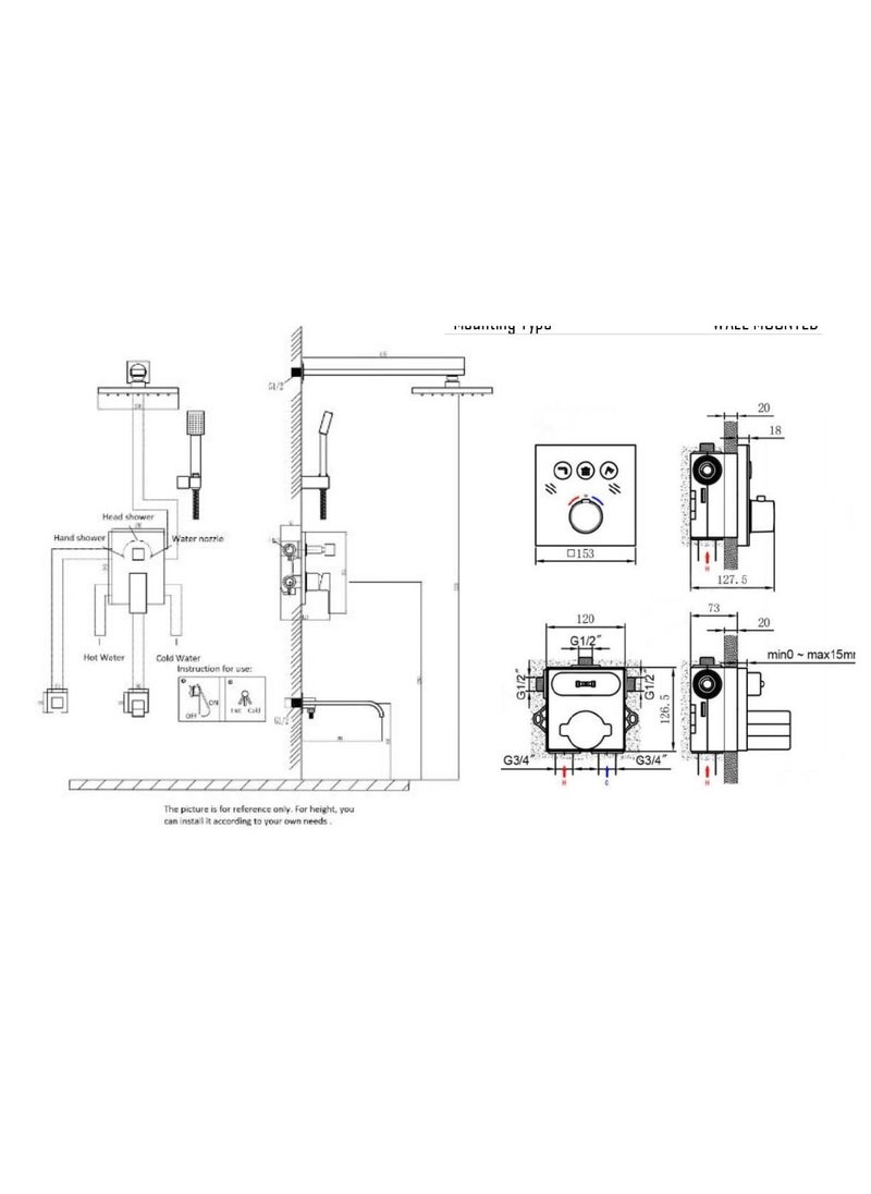 Kiruna Concealed Shower Set