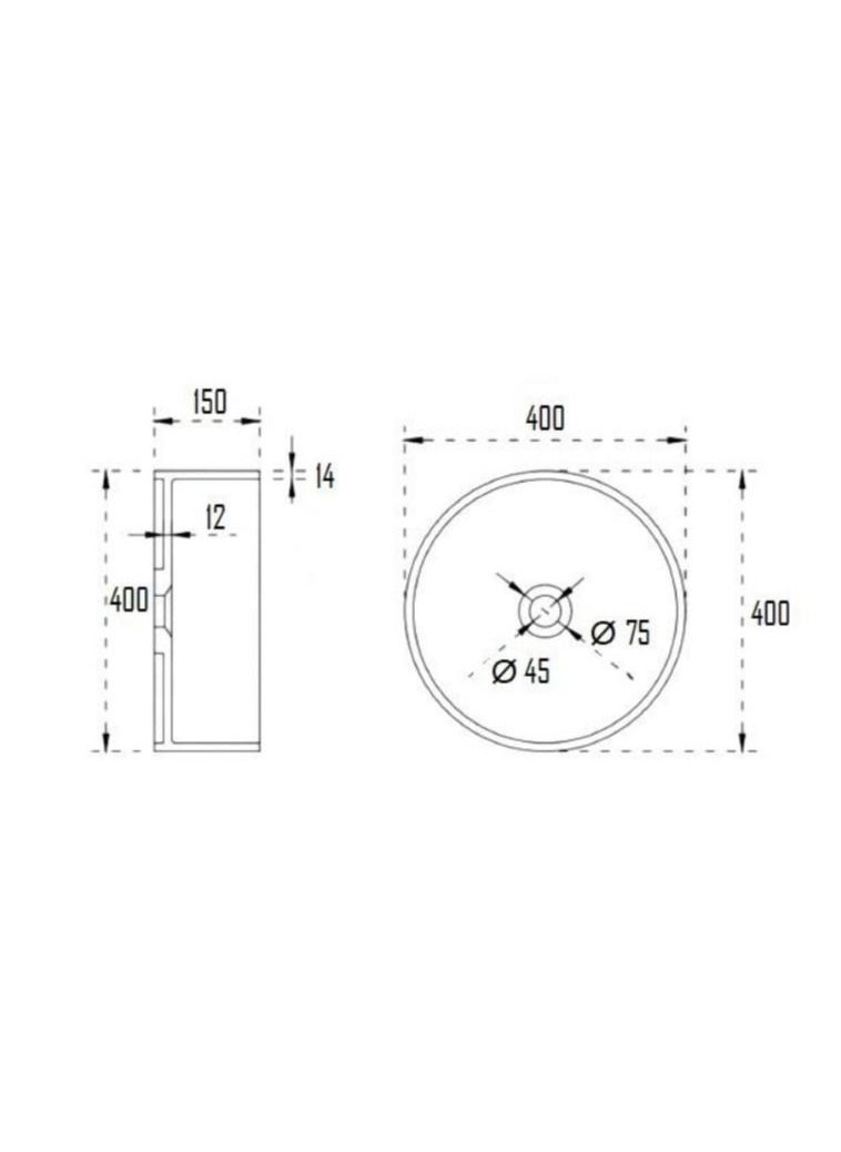 Solid Surface Countertop Wash Basin