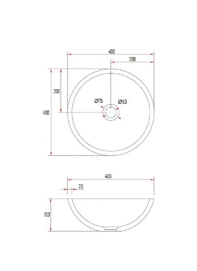 Solid Surface Countertop Wash Basin