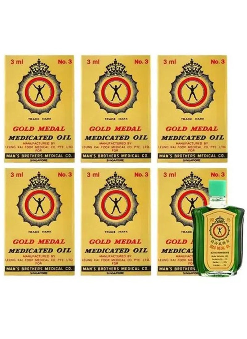 Gold Medal Medicated Pain Killer Oil 3ml (Pack of 6)