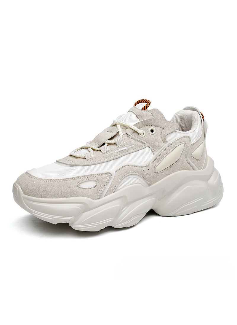 Spring Trendy Dad Sneakers Unisex Shockproof Beige